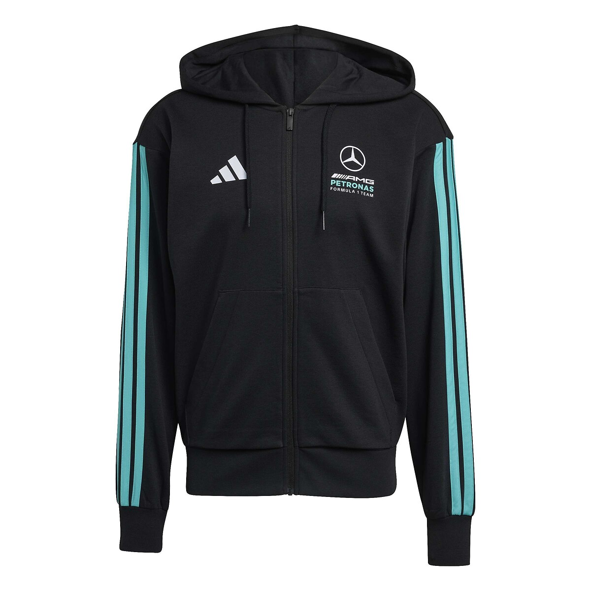 Sweat zippé à capuche Mercedes-AMG Petronas noir, adidas Performance