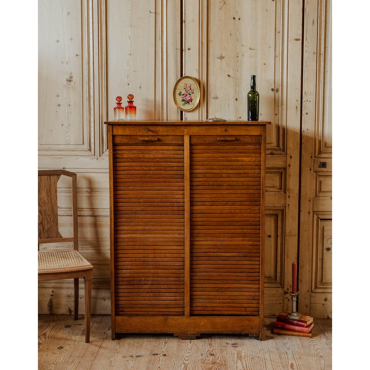 Classeur double en bois Fernand N°355 - Bon état bois foncé, DEBONGOUT