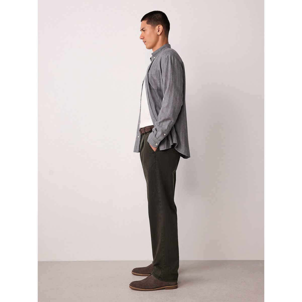 Pantalon à ceinture marron, NEXT