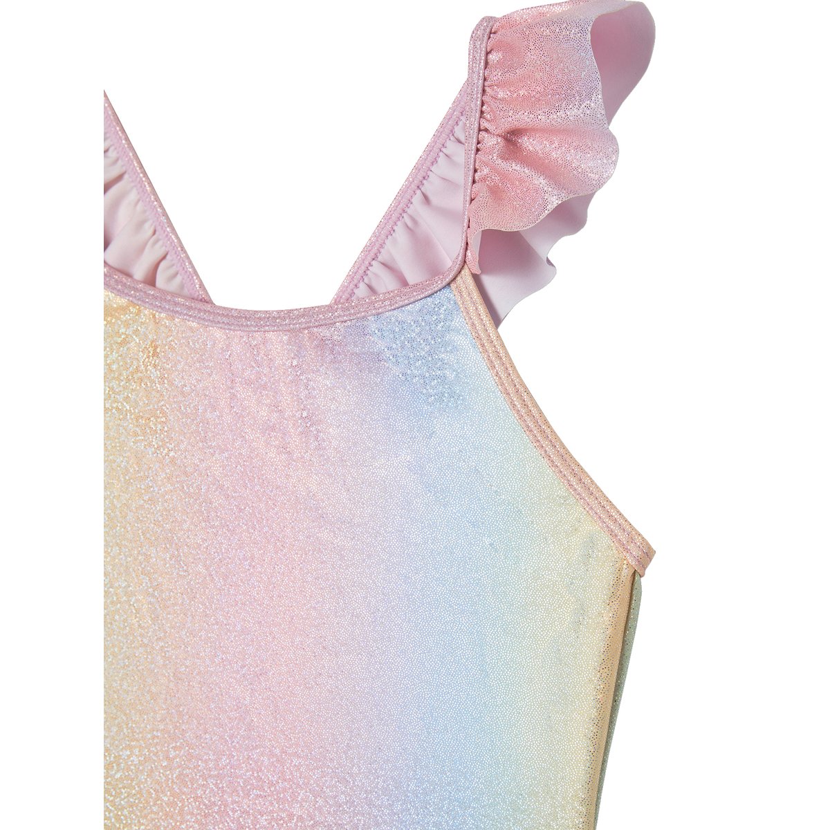 Maillot de bain 1 pièce glitter rose, VERTBAUDET