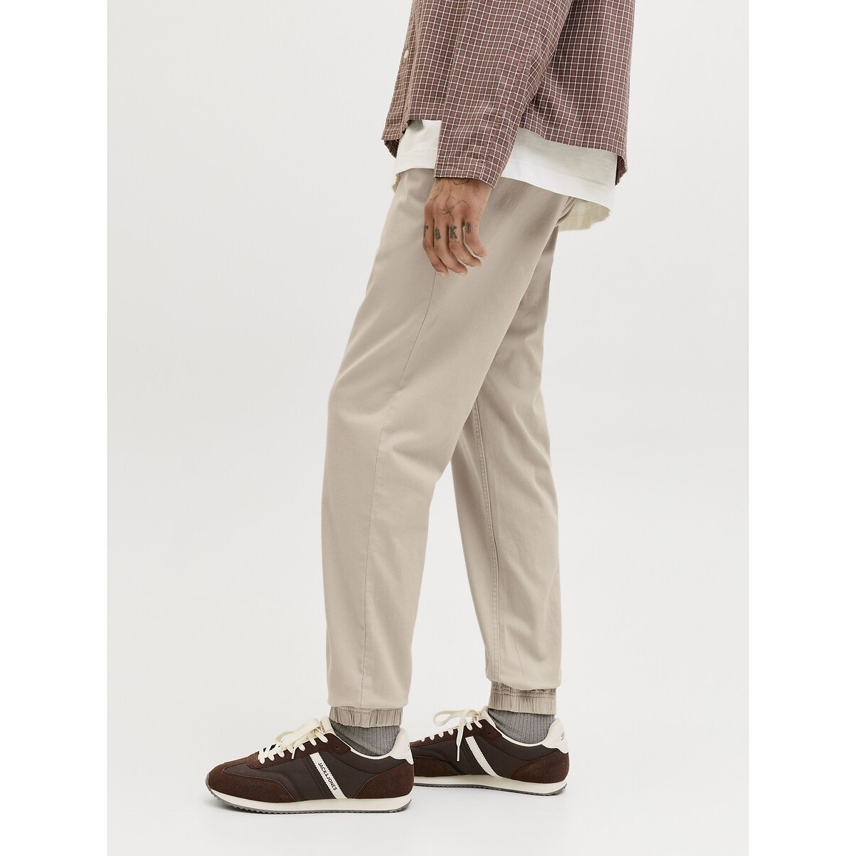 Pantalon avec cordon de serrage beige, JACK & JONES