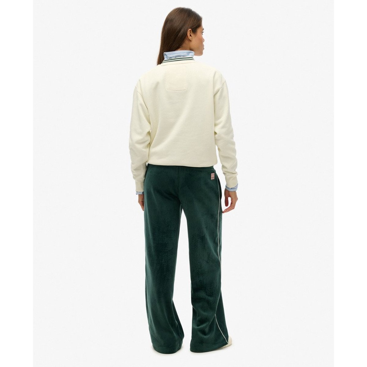 Pantalon de survêtement en velours Country Club vert émail, SUPERDRY