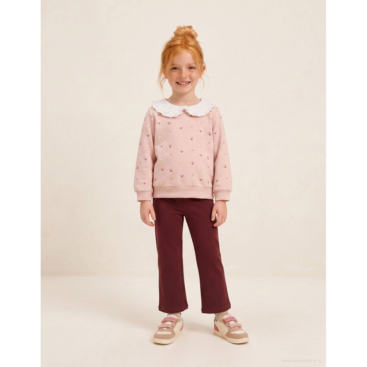 Ensemble sweat et pantalon en coton rose clair, ZIPPY