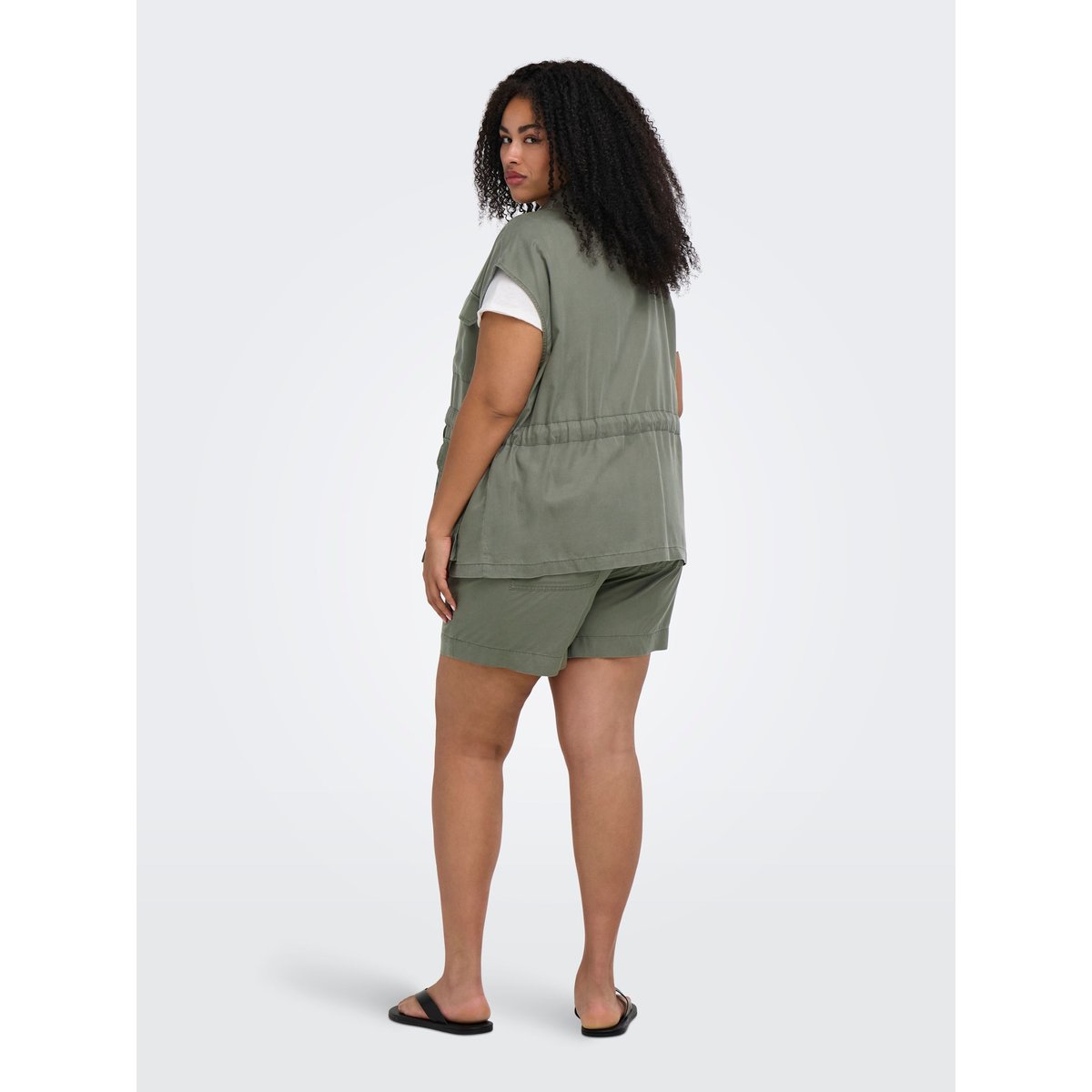 Gilet grise - smokey olive, ONLY CARMAKOMA