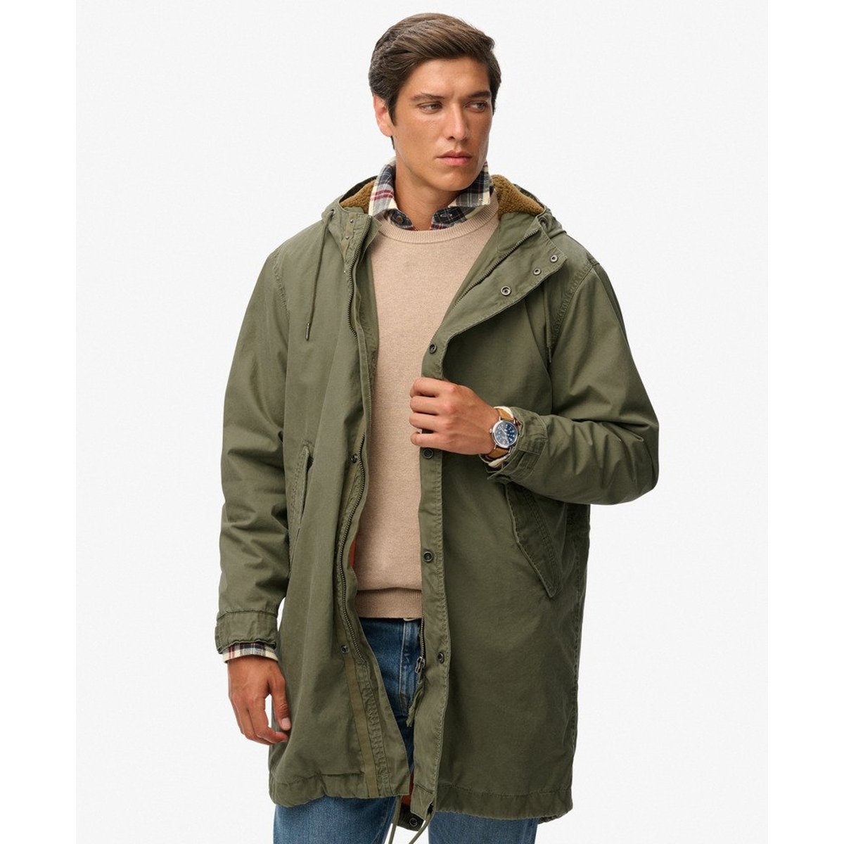 Parka militaire vert olive shooting, SUPERDRY