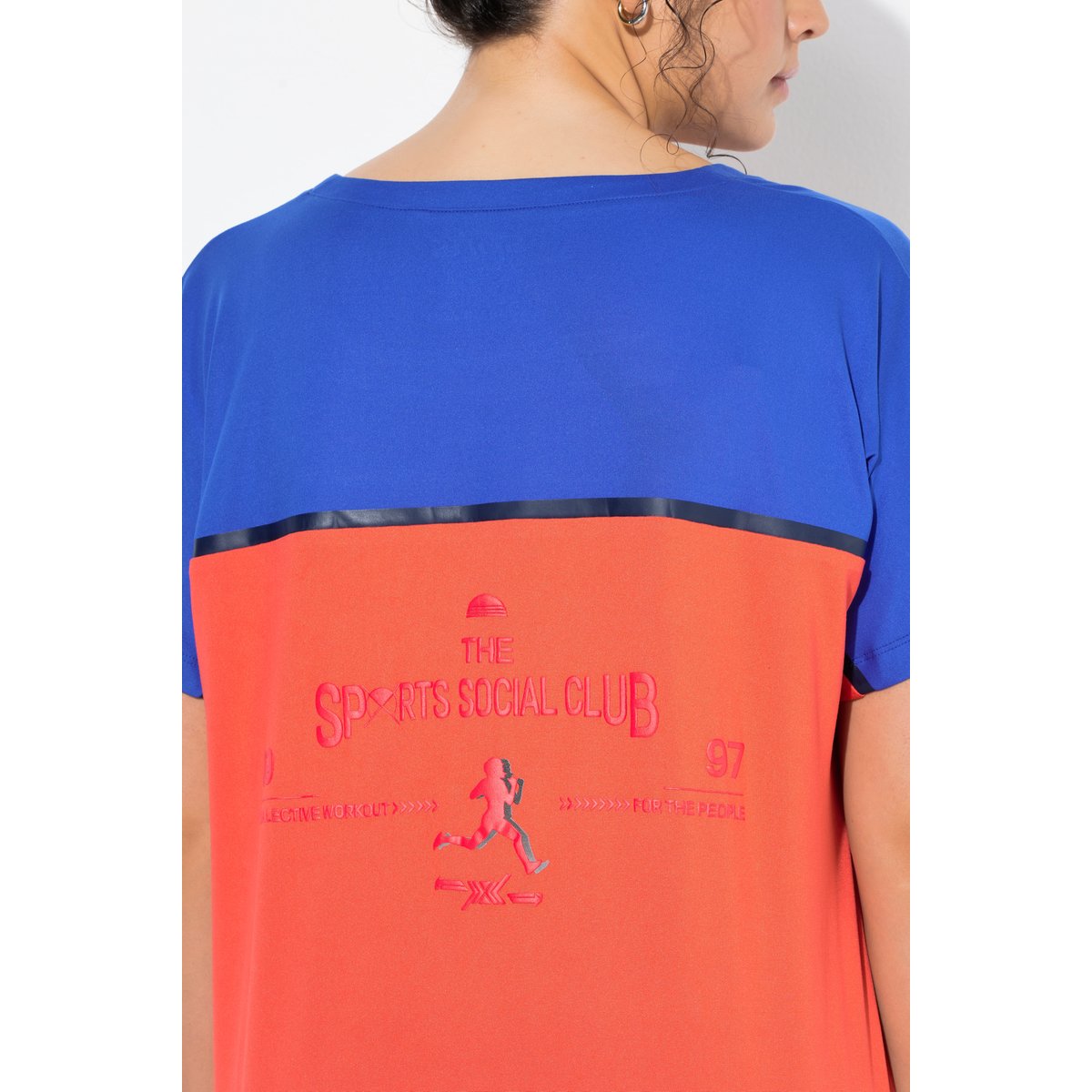 T-shirt technique oversize rouge corail, ULLA POPKEN