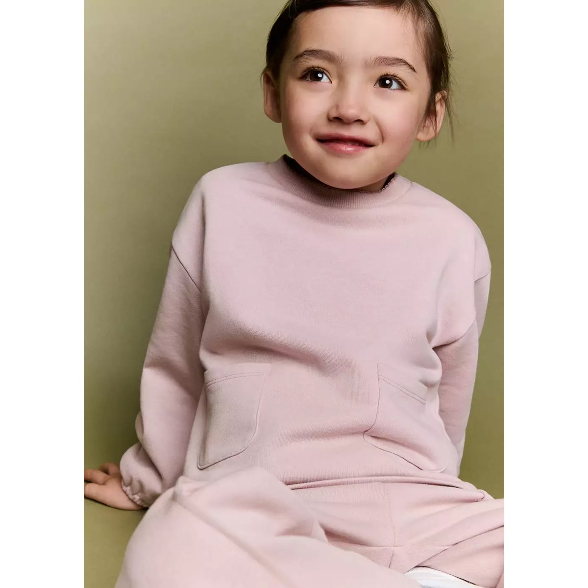 Sweat-shirt coton poches rose, MANGO BABY