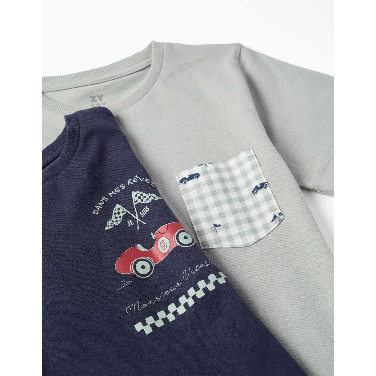 Lot de 2 pyjamas à manches courtes en coton avec imprimés voitures multicolore, ZIPPY