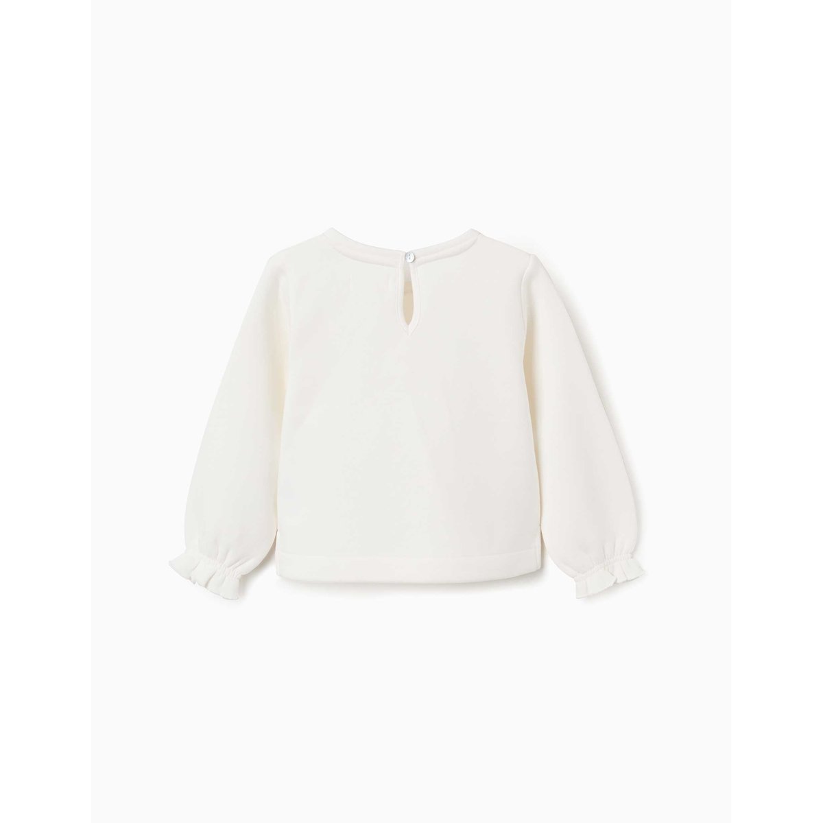 Sweat en coton peigné avec renne imprimé beige clair, ZIPPY