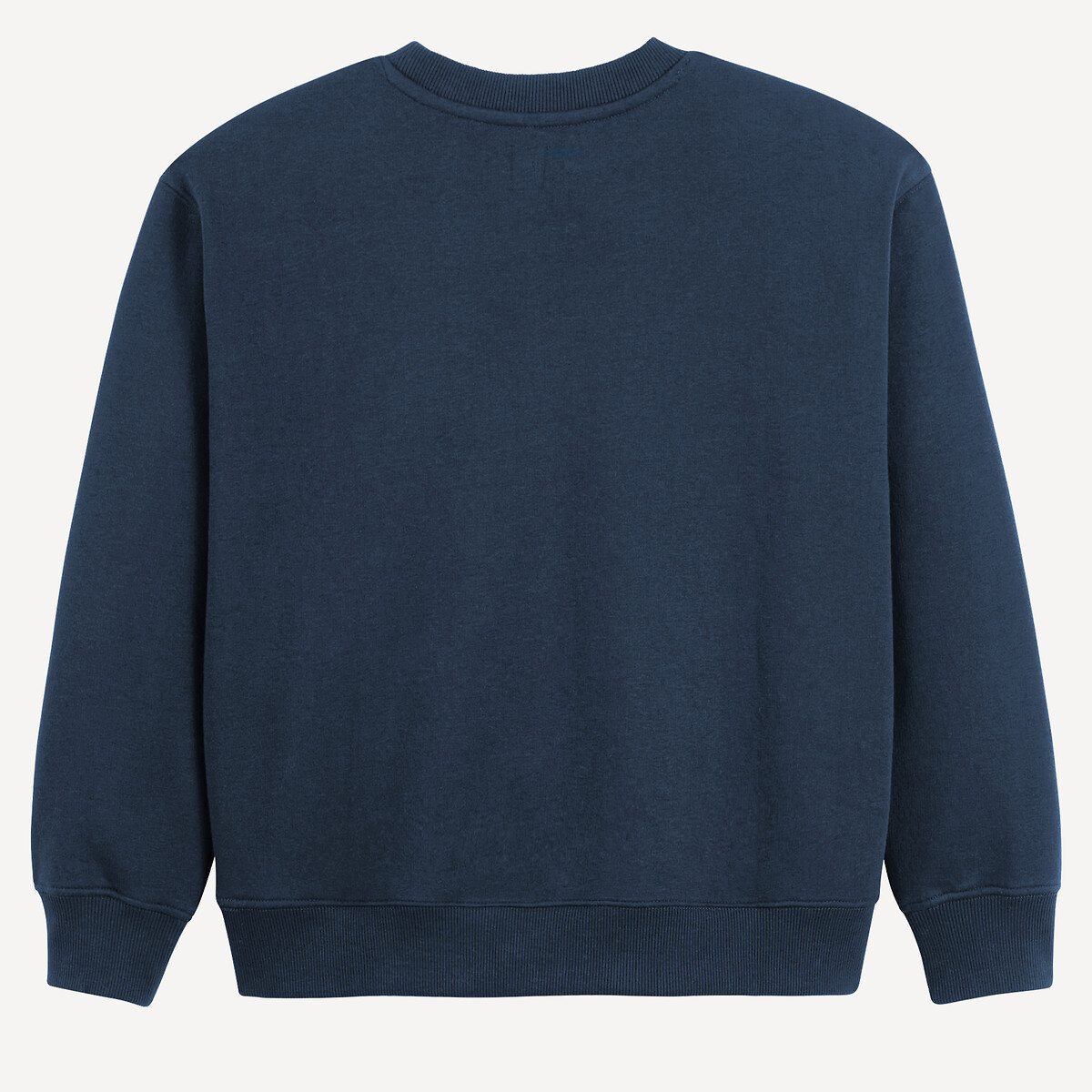 Felpa in pile girocollo blu marino, LA REDOUTE COLLECTIONS