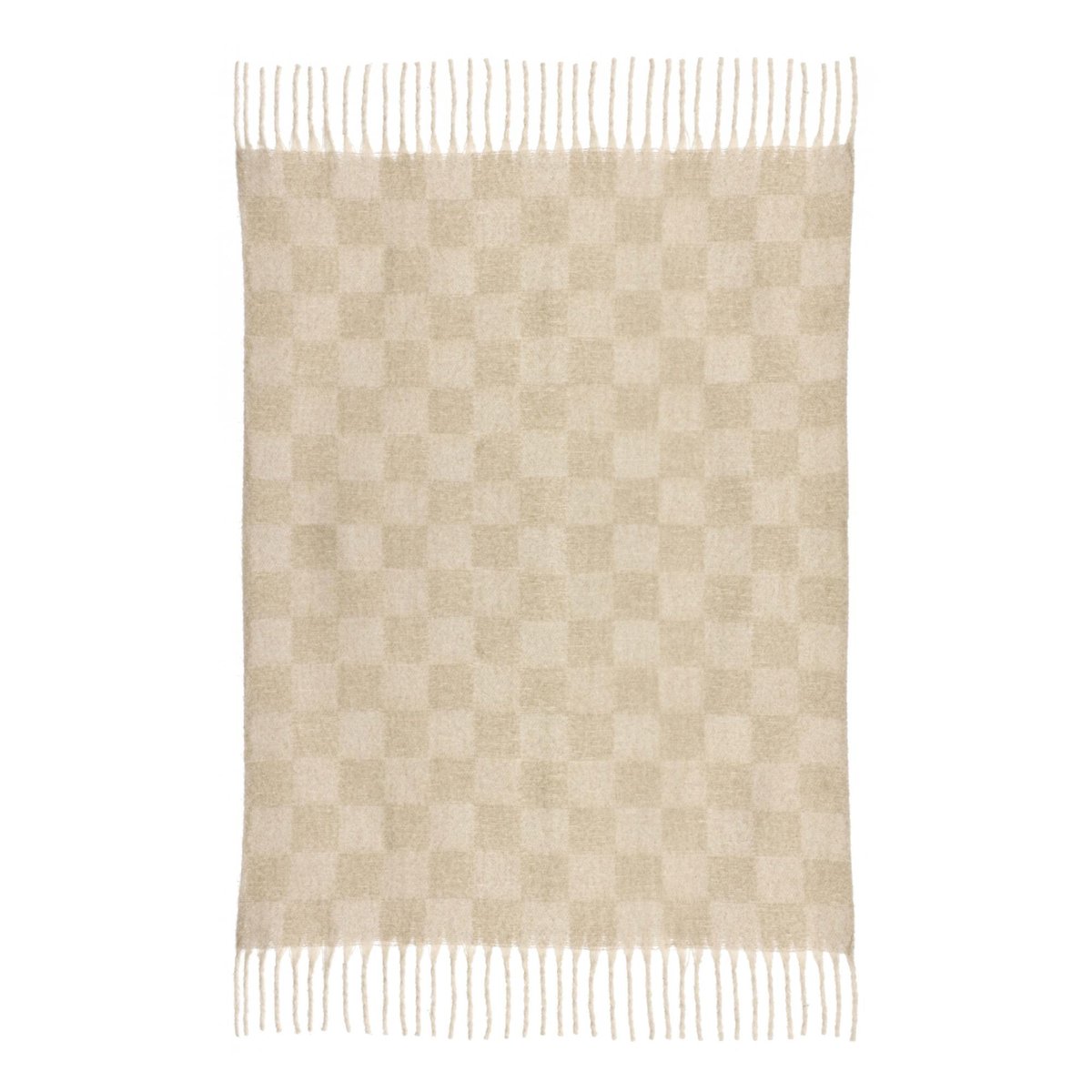 Plaid recyclé Isabel damier nuage, VIVARAISE