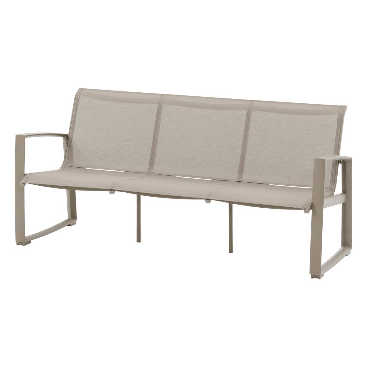 Salon de jardin 5 places en aluminium BOREANE marron, HESPERIDE