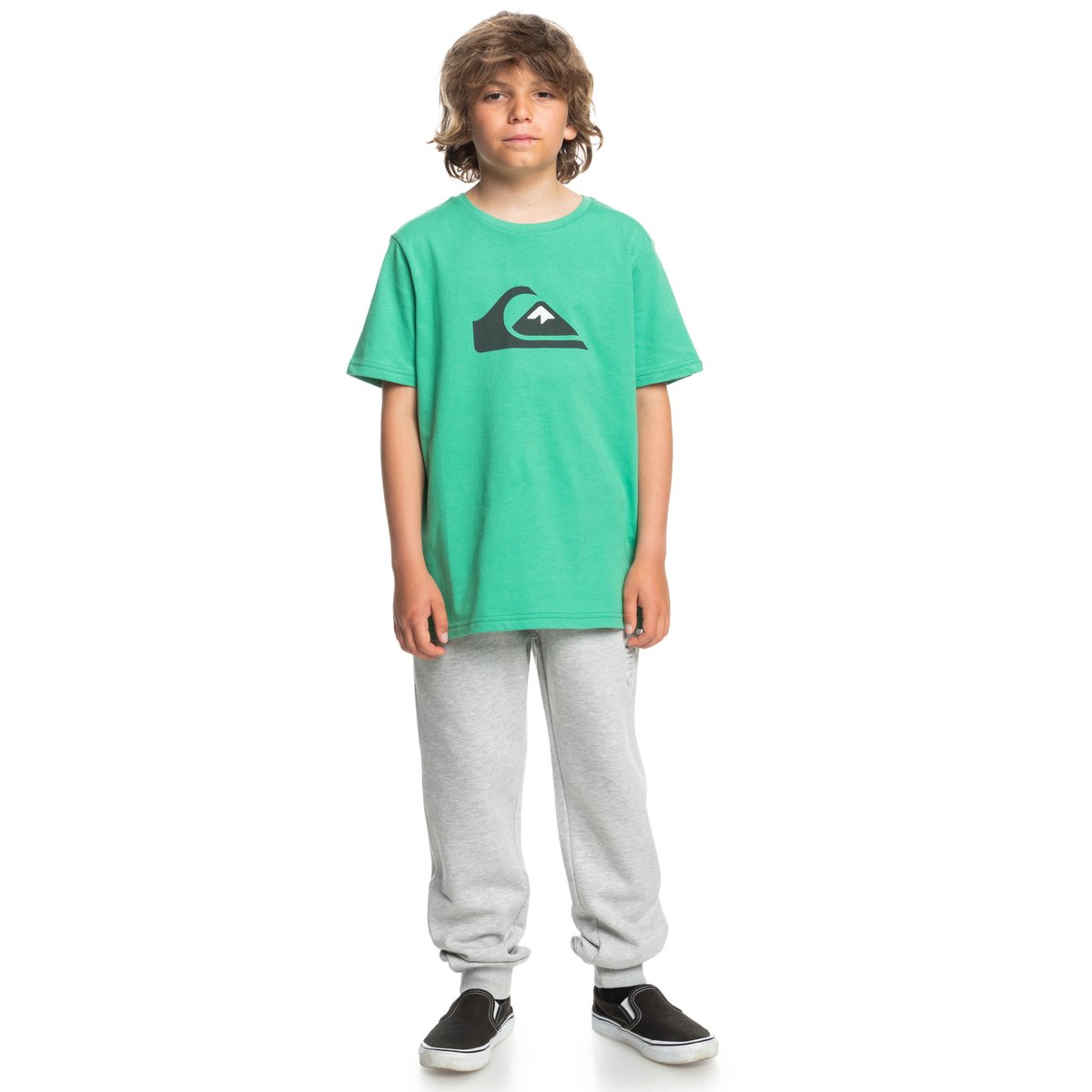 Bas de survêtement à taille élastique AGE OF BLUE SLIM gris light grey heather, QUIKSILVER