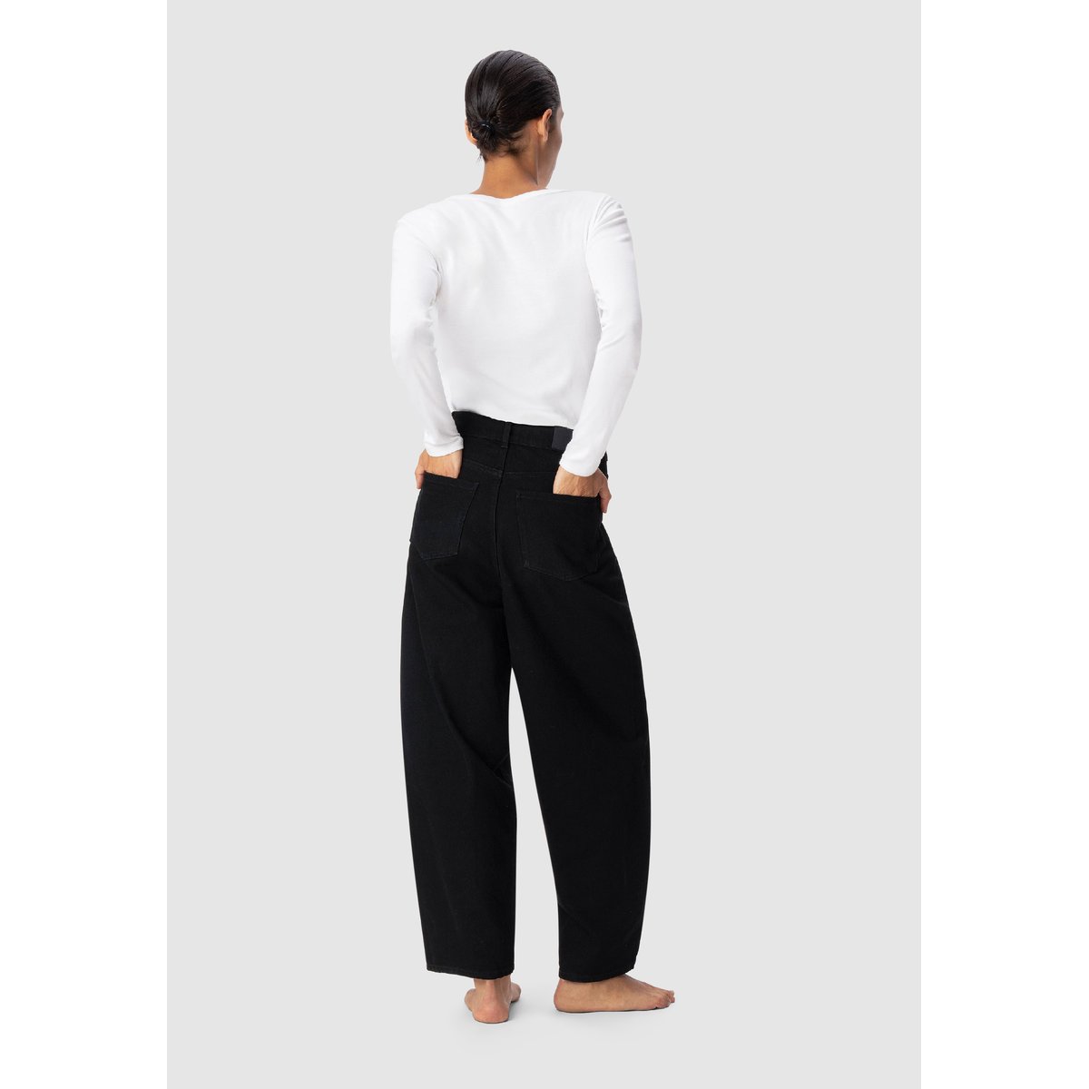 Jean barrel EMILY noir, IKKS