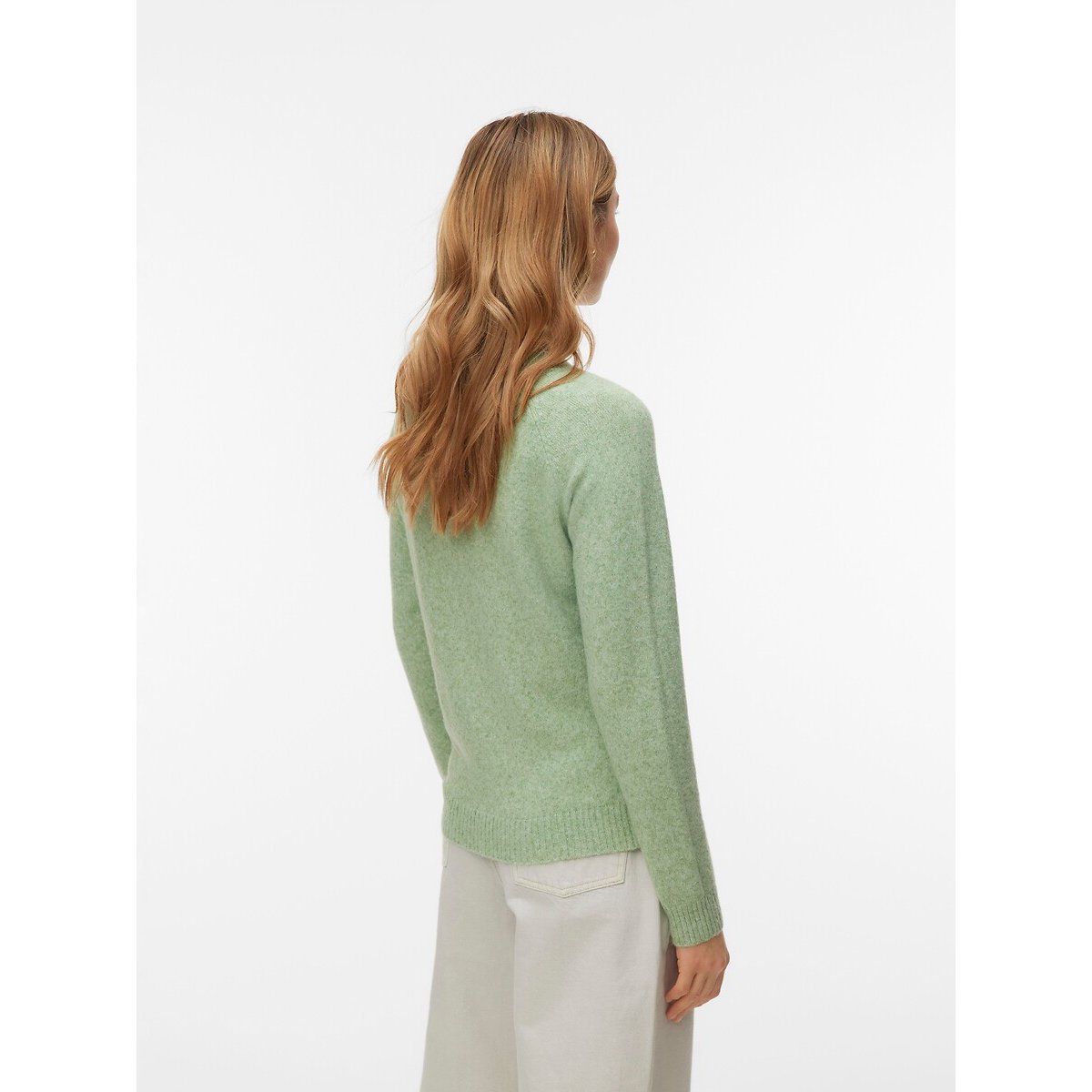 Pull en maille mousseuse vert pâle, VERO MODA