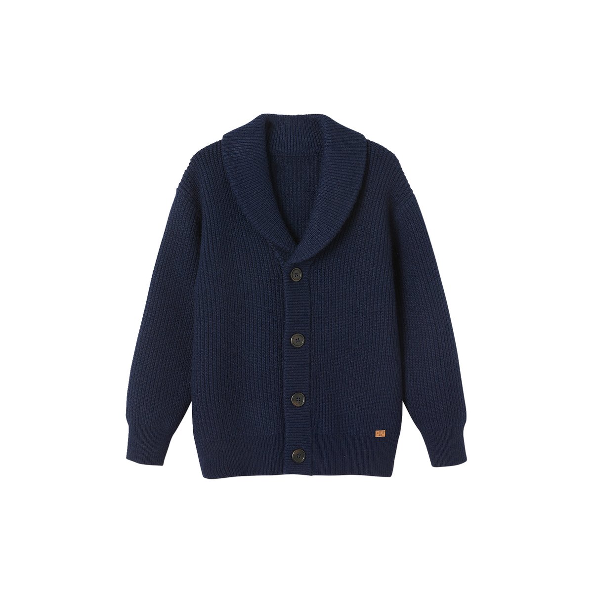 Gilet en maille perlée marine, VERTBAUDET
