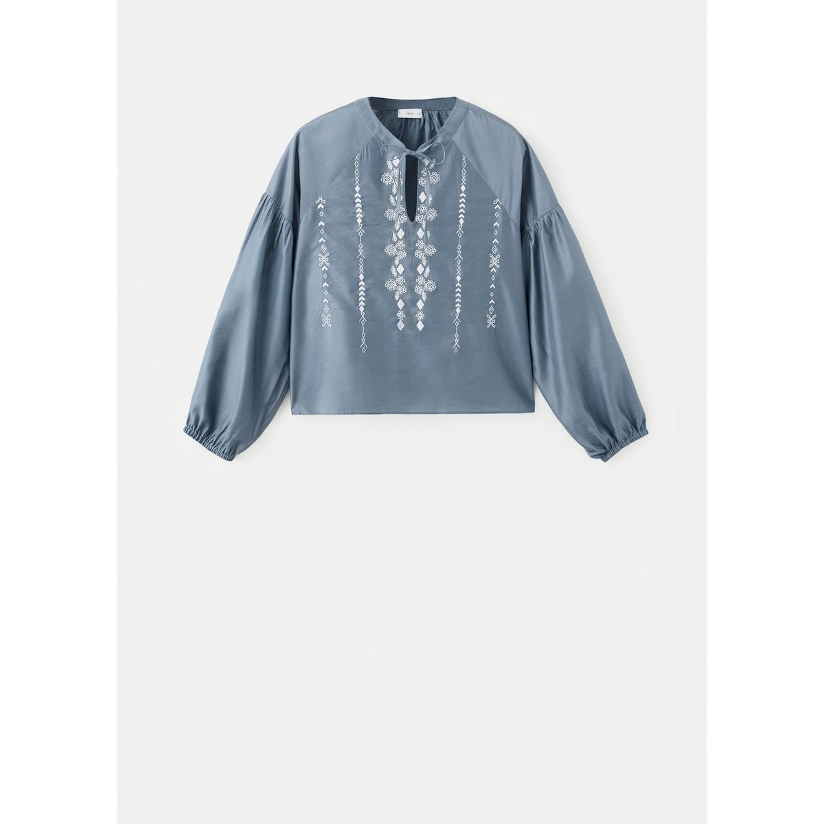 Blouse brodée nœud bleu ciel, MANGO TEEN