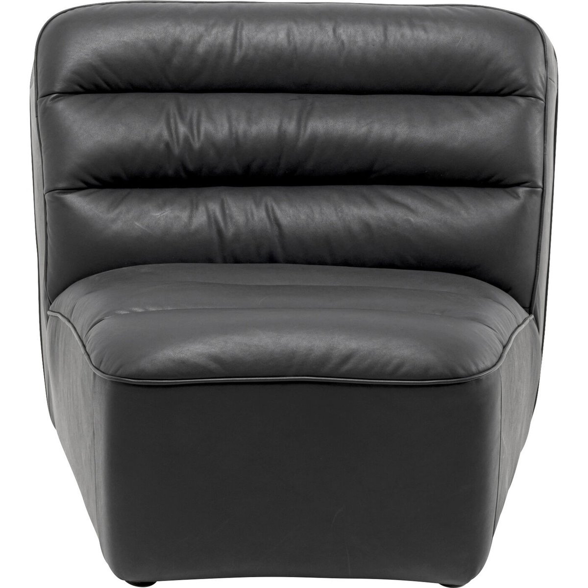 Assise en cuir, MODI CURL noir, KARE DESIGN