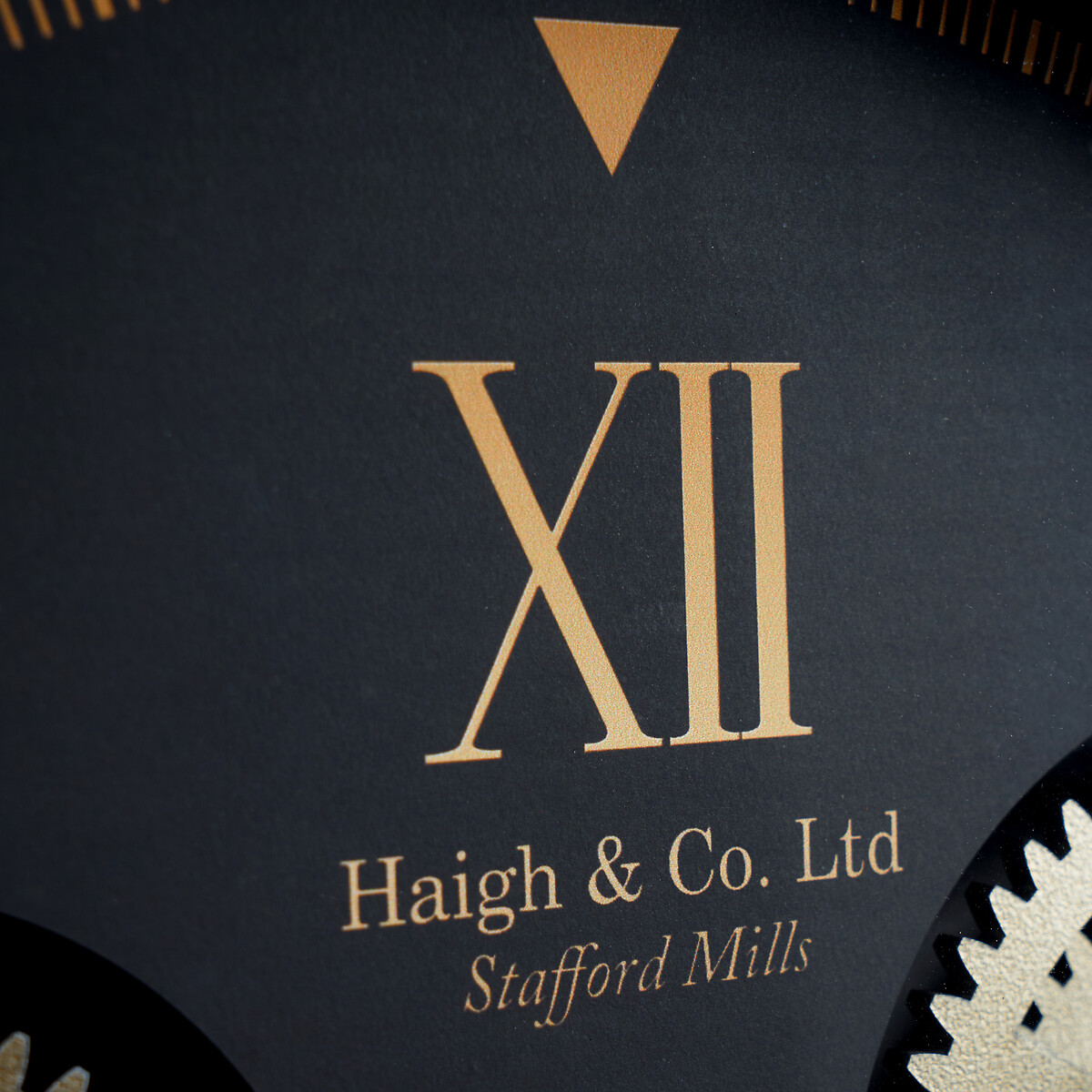 50cm Metal Cogs Wall Clock black/gold, ÉDITÉ