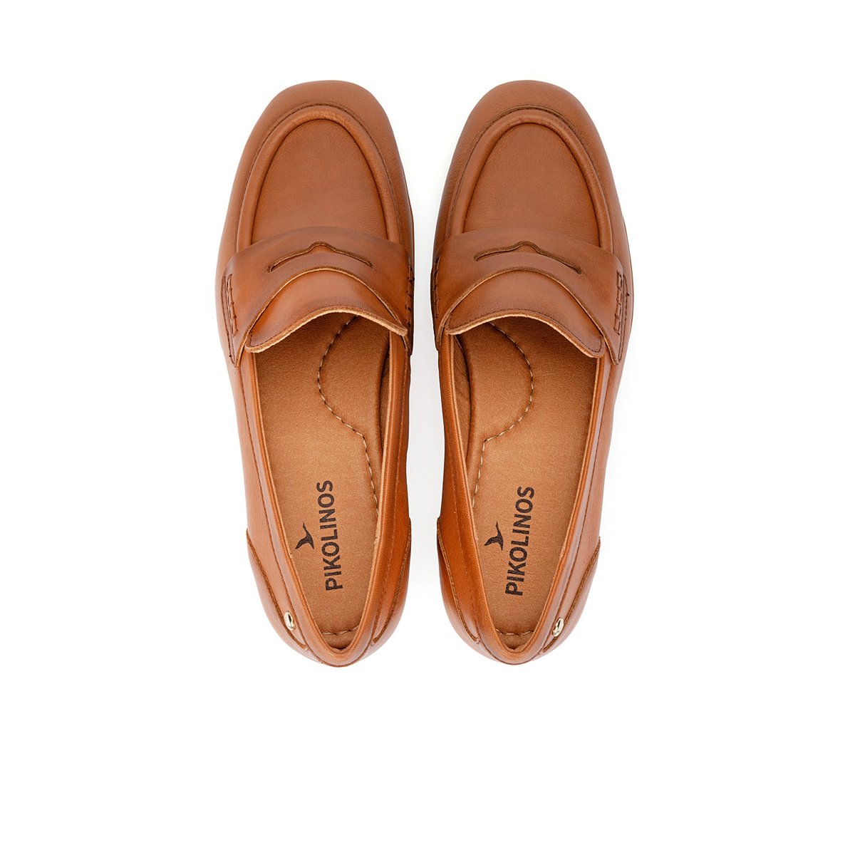 Mocassins cuir Ubeda forme large brandy, PIKOLINOS