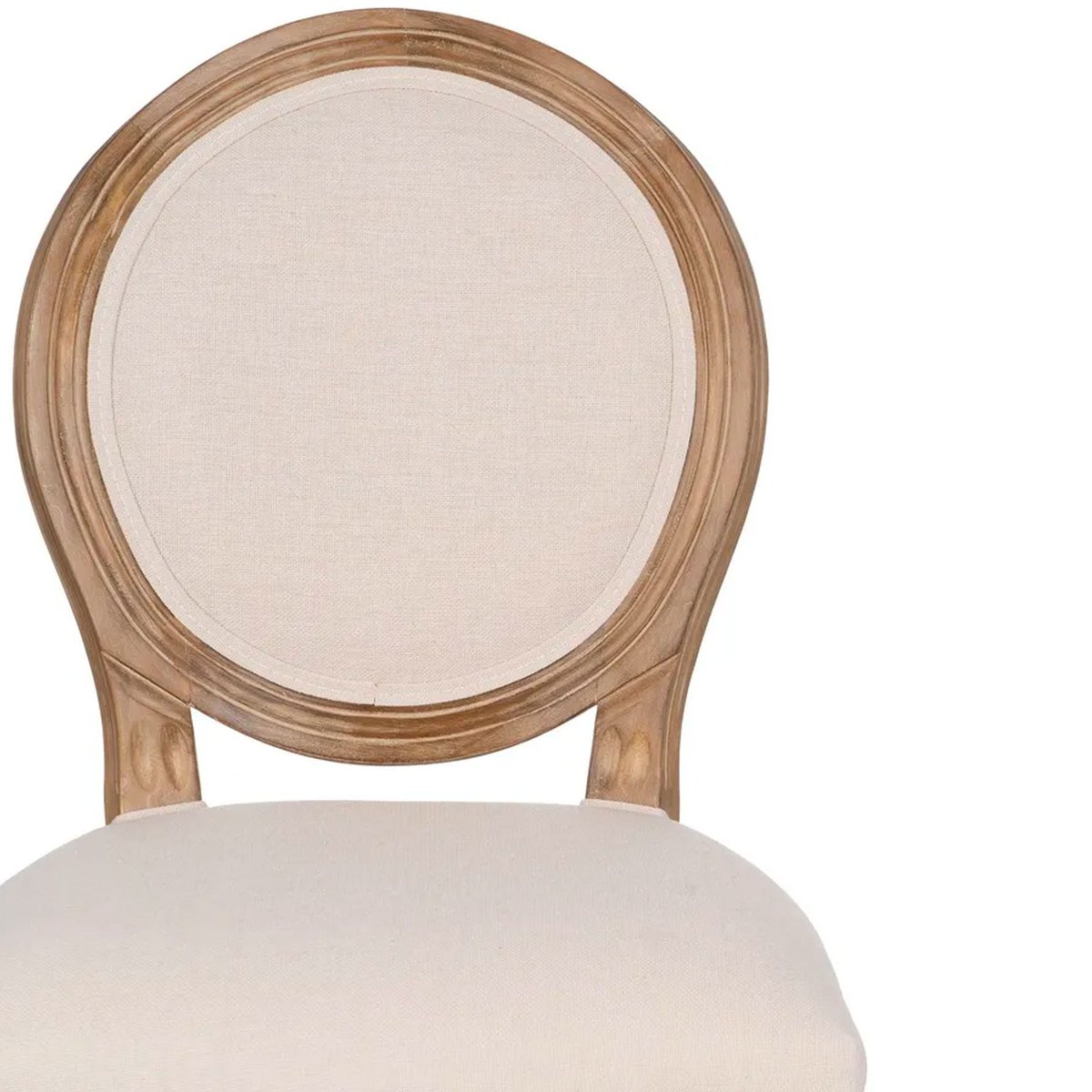 Tabouret de bar classique bois et tissu blanc 45x55x116cm bois, WADIGA