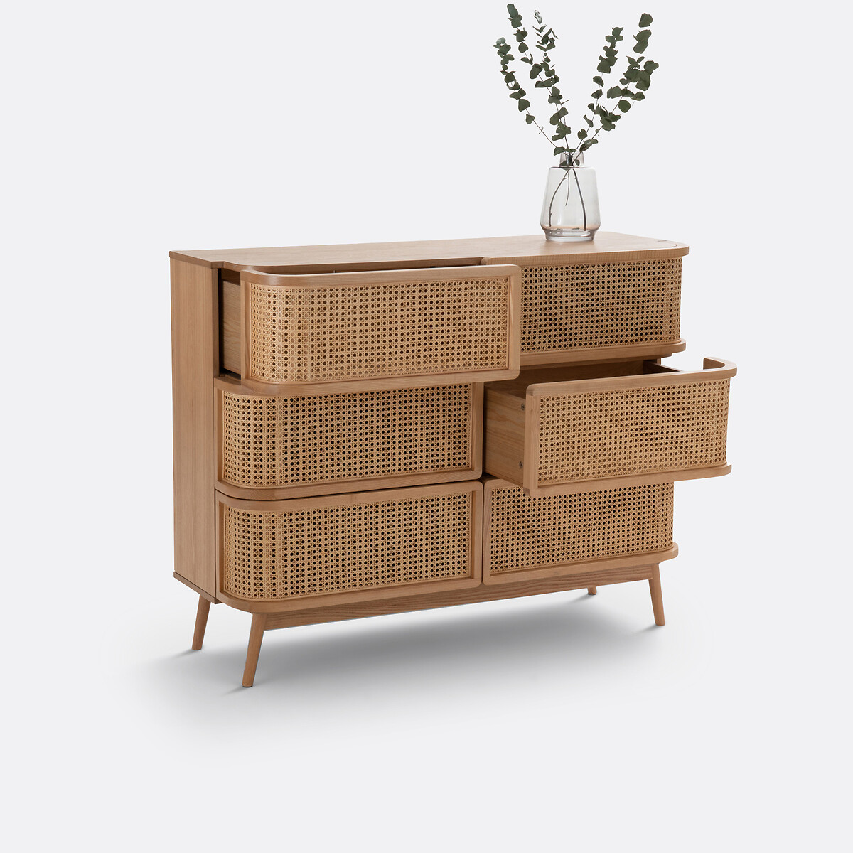 Kommode Laora mit 6 Rattanschubladen natur, LA REDOUTE INTERIEURS
