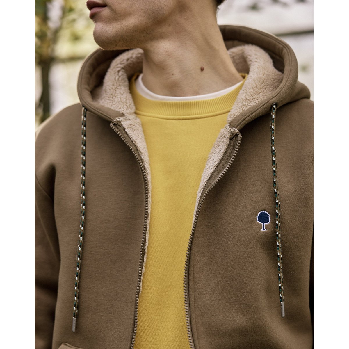 Sweat coton MEYGAL marron, FAGUO