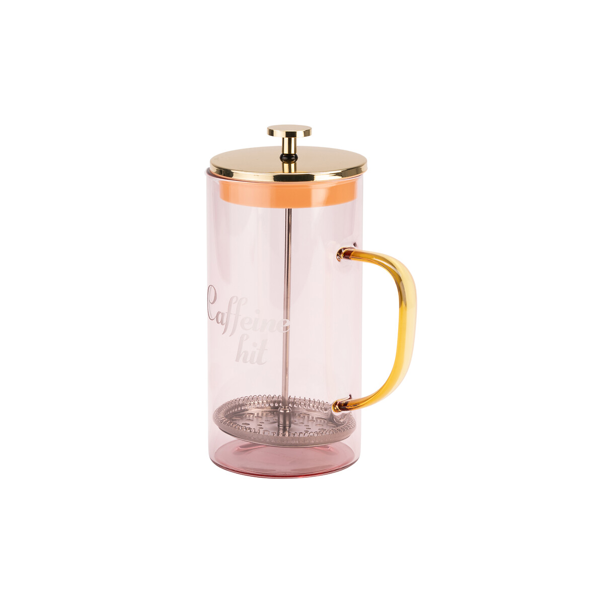 "Caffeine" Glass Cafetiere pink, YVONNE ELLEN