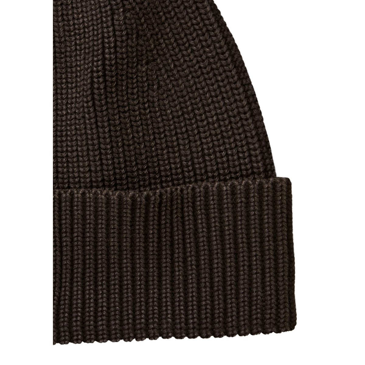 bonnet tricoté en fil de coton compact marron, MARC O’POLO DENIM
