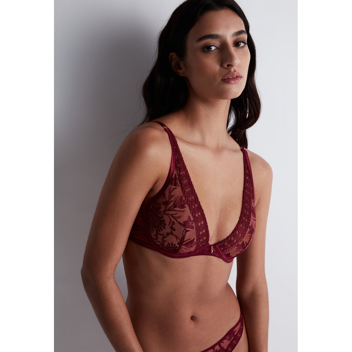 Soutien gorge Triangle avec armatures Magnetic Spell rouge, AUBADE
