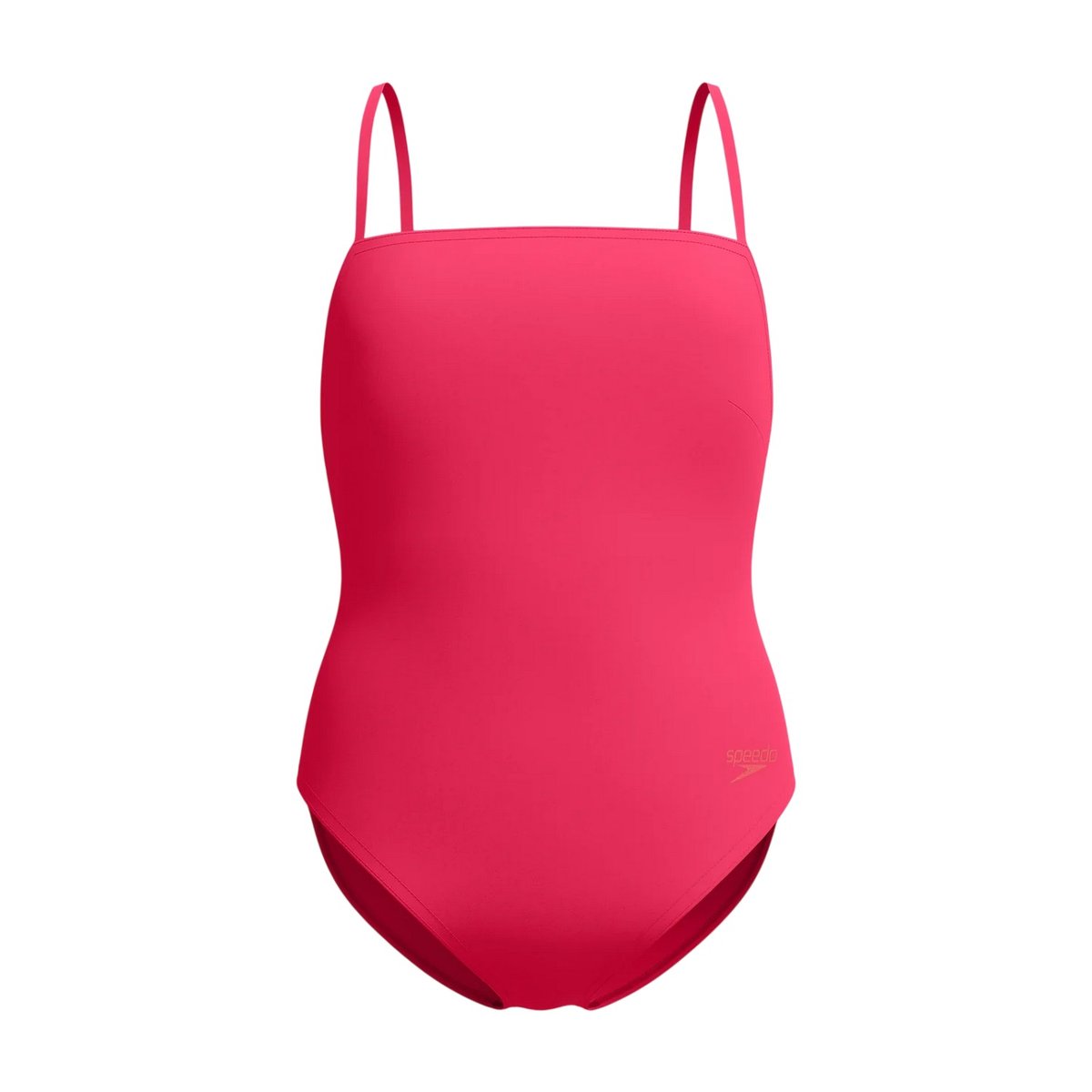 Maillot de bain 1 pièce uni à bretelles fines rose, SPEEDO