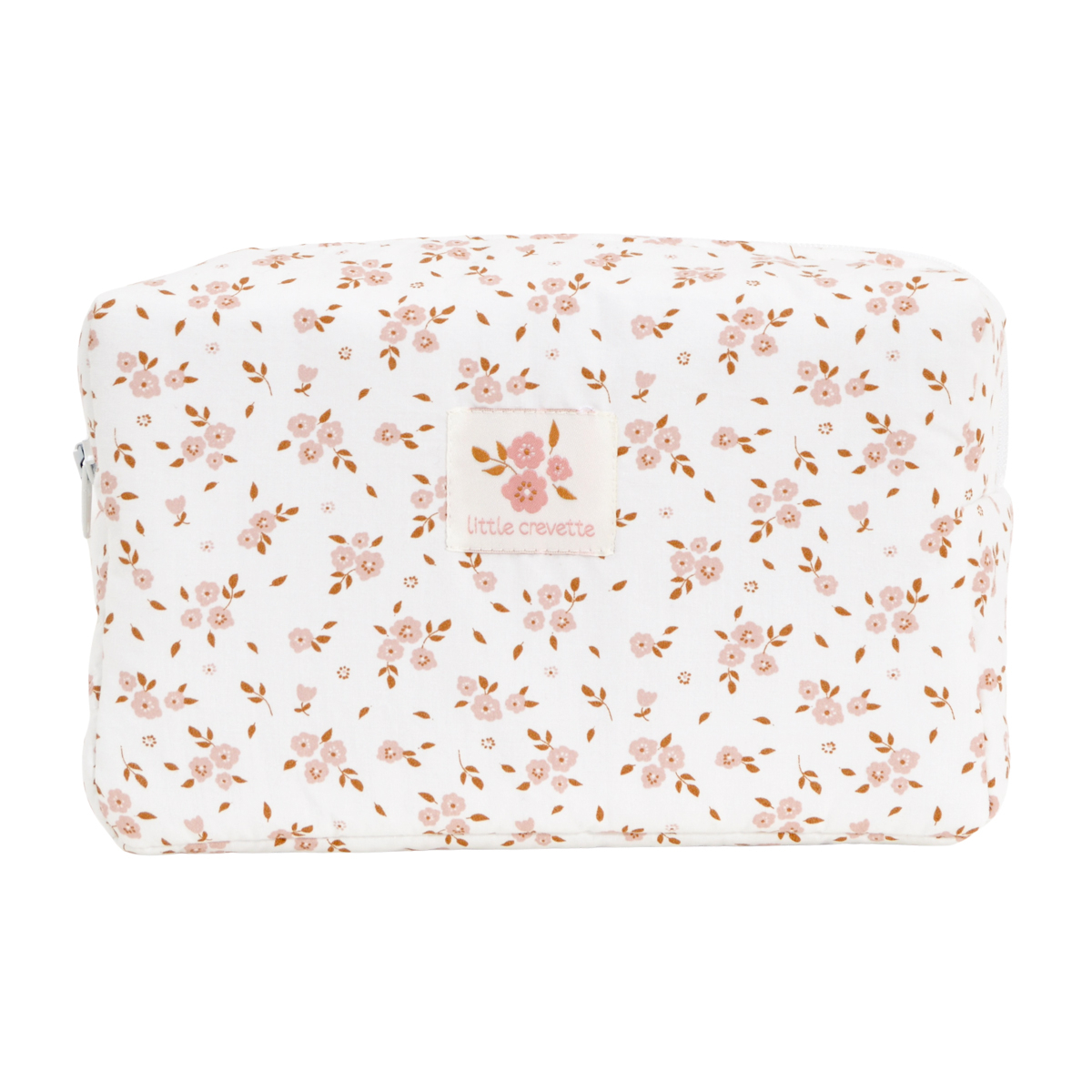 Trousse de toilette coton bio THAIS rose, LITTLE CREVETTE