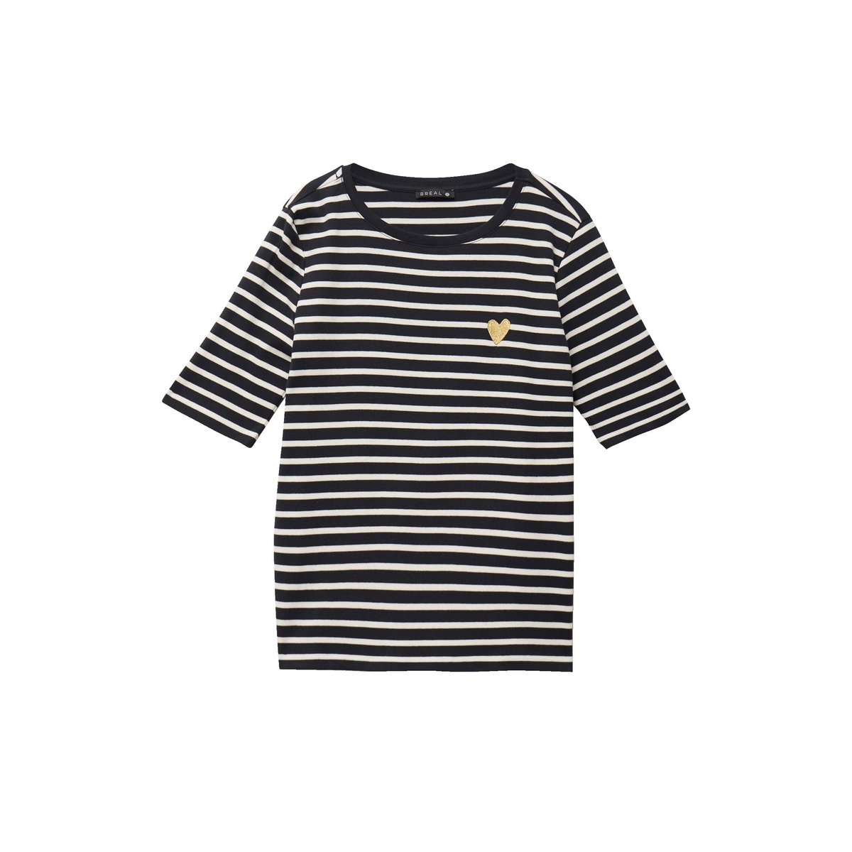 T-shirt col rond noir, BREAL