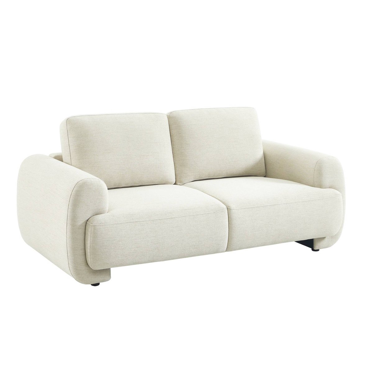 Canapé 2 places tissu  ZENIO crème, SWEEEK