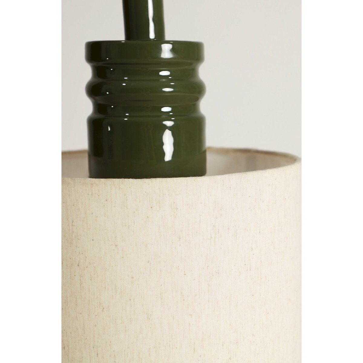 Suspension contemporaine collection VACIO vert brillant et beige, RECOLLECTION