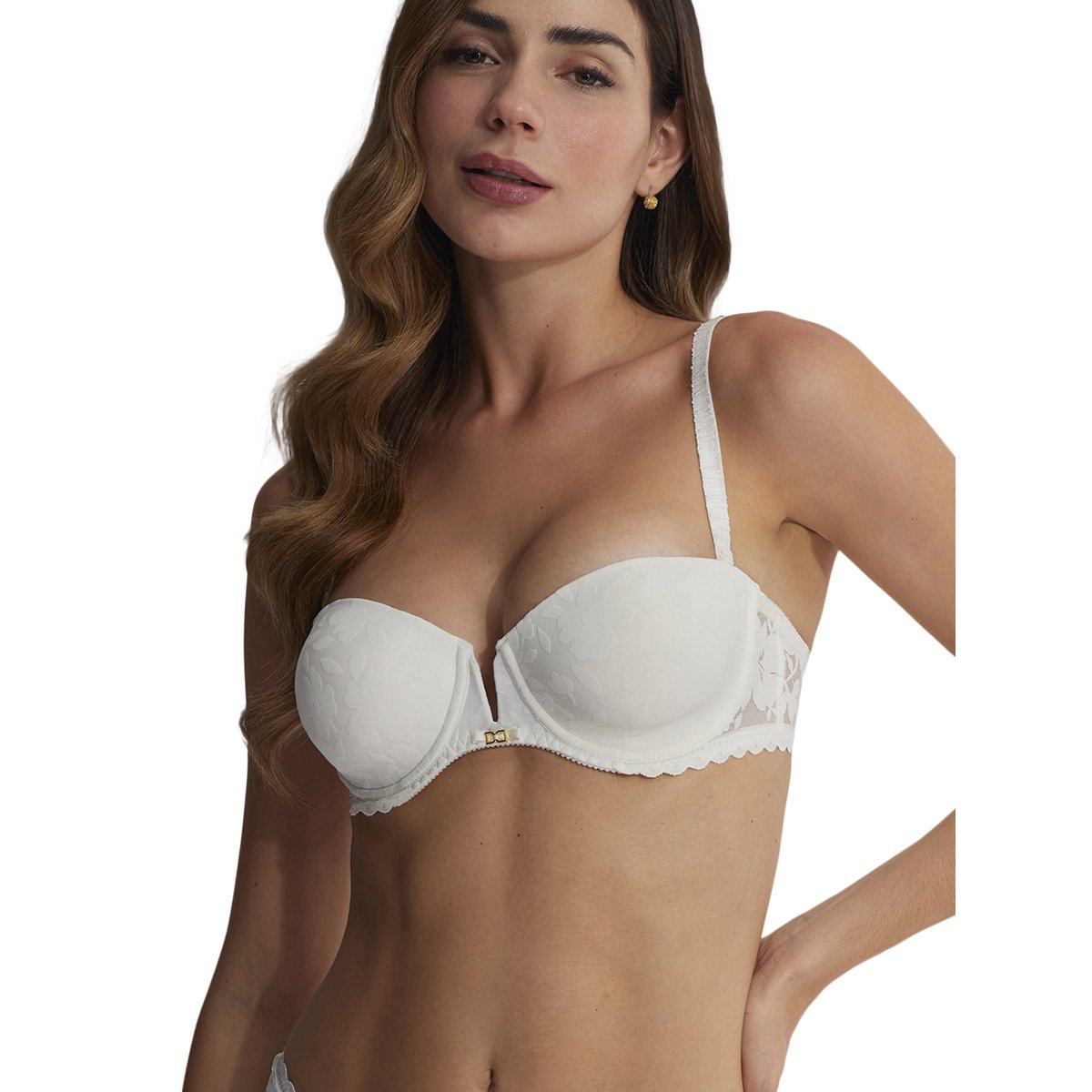 Soutien-gorge bandeau préformé armaturé Gabrielle Mariage ivoire, SELMARK