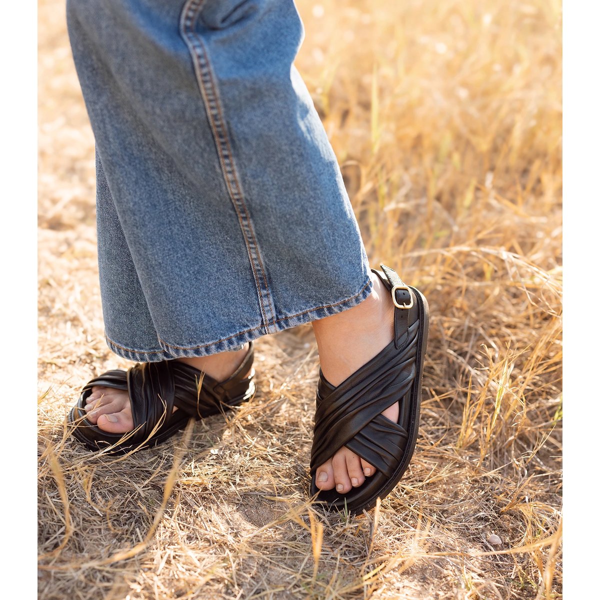 Sandale Cuir lisse DIANE noir, MAISON TOUFET