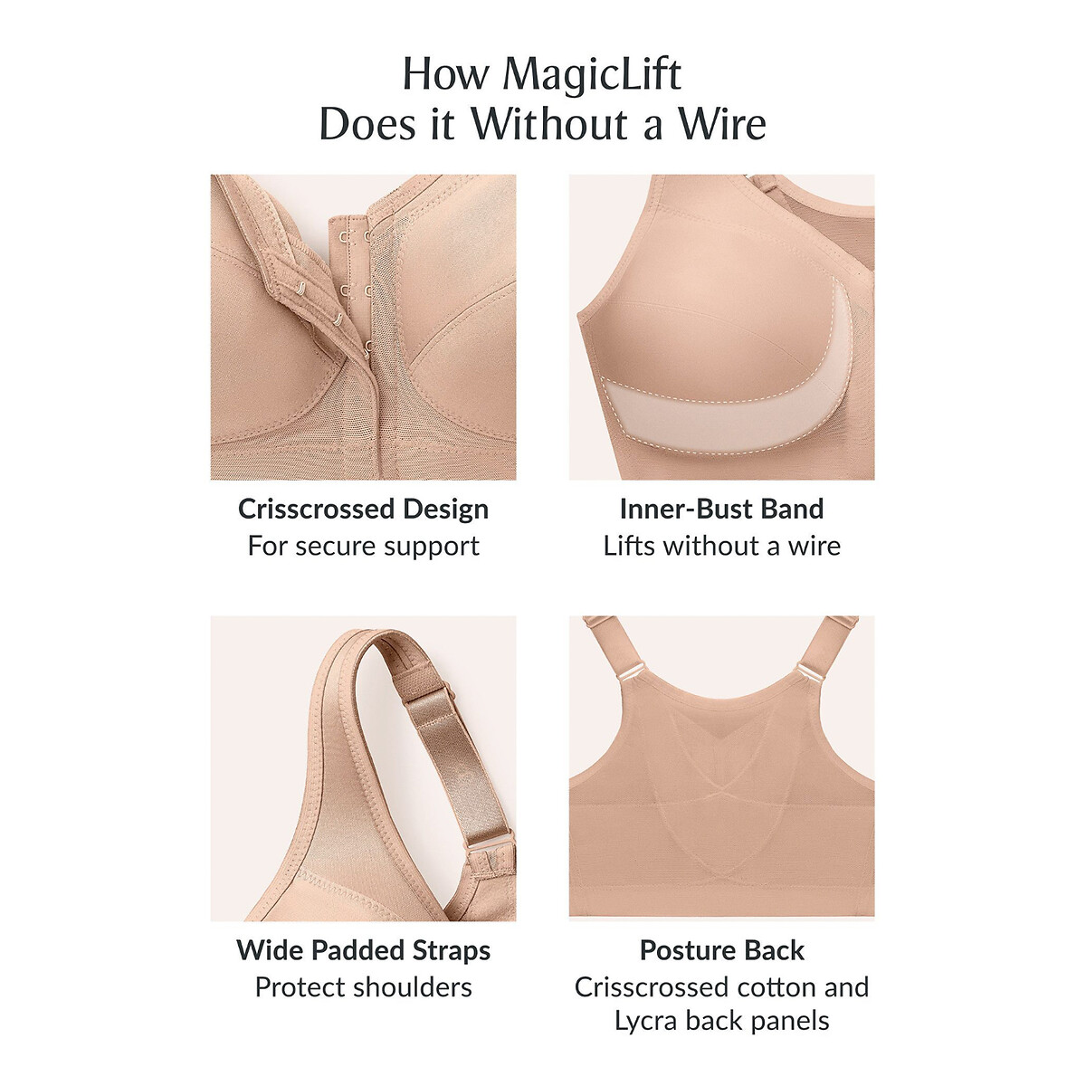 Reggiseno a sostegno elevato, Magic Lift nude, GLAMORISE