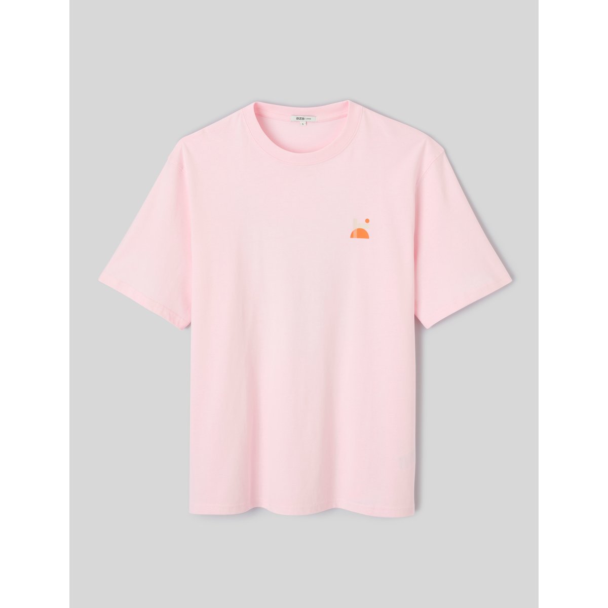 T-shirt imprimé devant / dos rose pâle, BZB