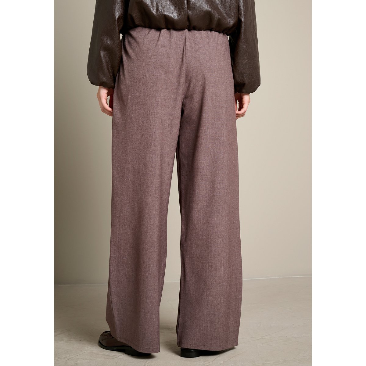 Pantalon tailleur large taupe, LOLALIZA