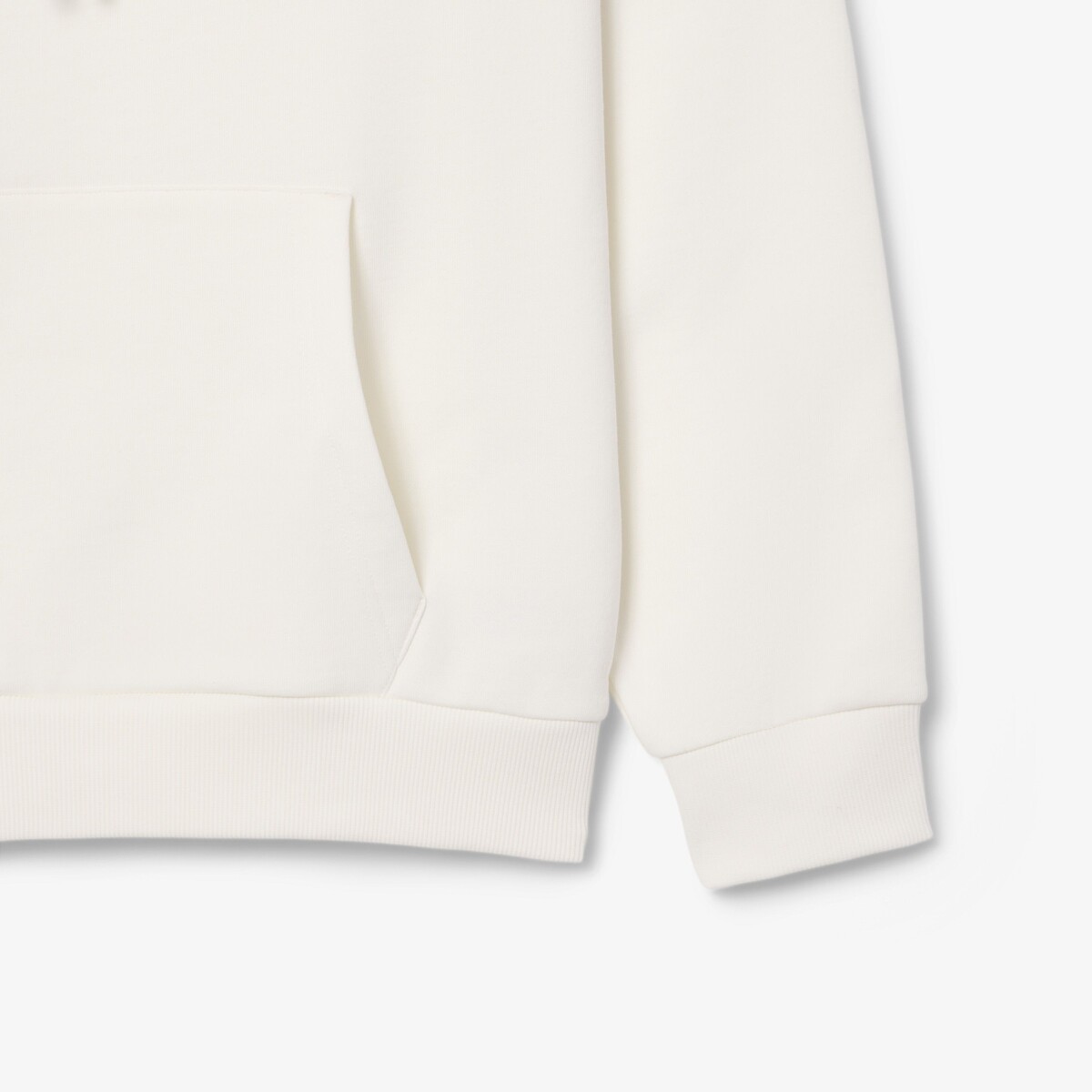 Fleece Hooded Sweatshirt off-white, LACOSTE