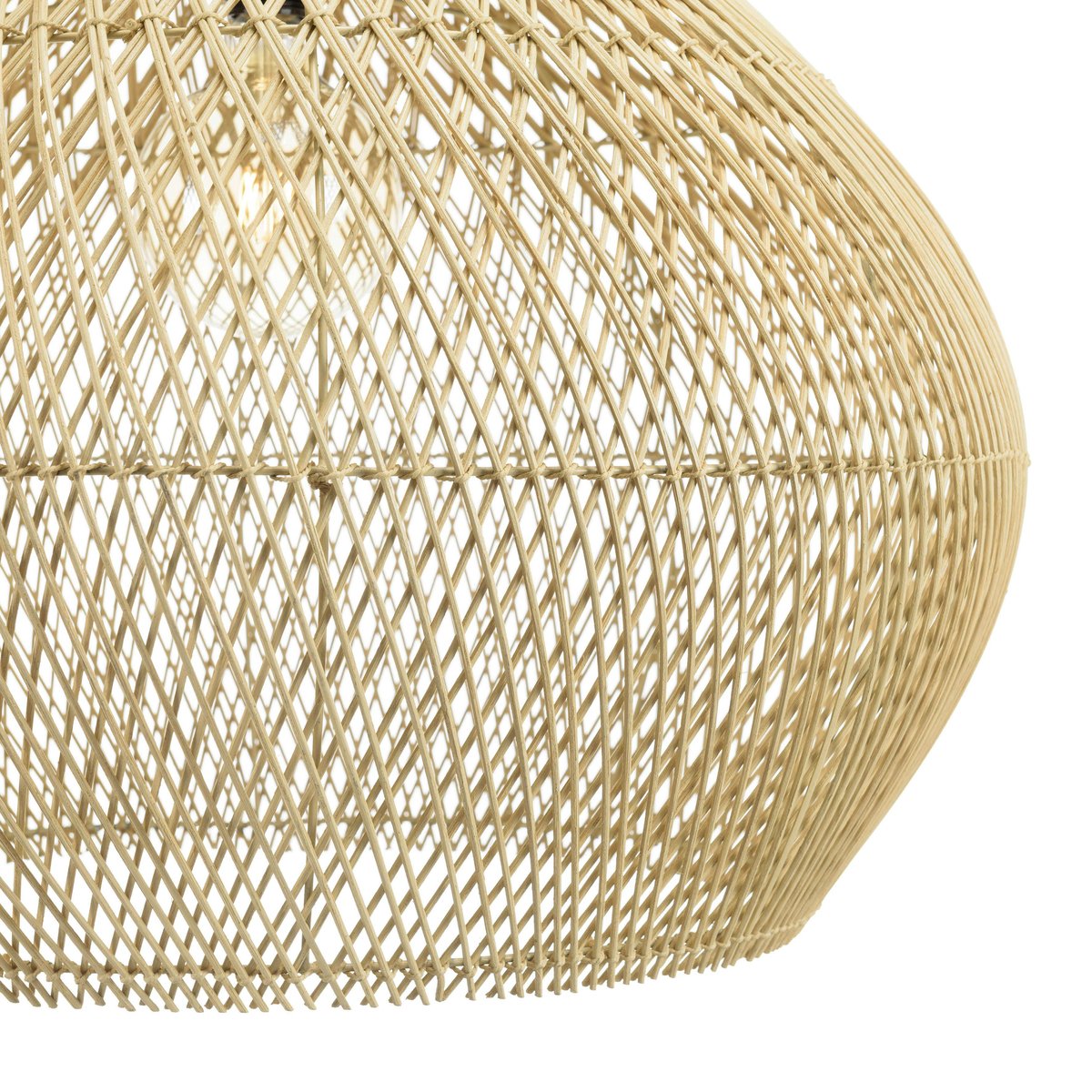 Suspension boule en rotin 68 cm FOLELLI ecru, PIER IMPORT