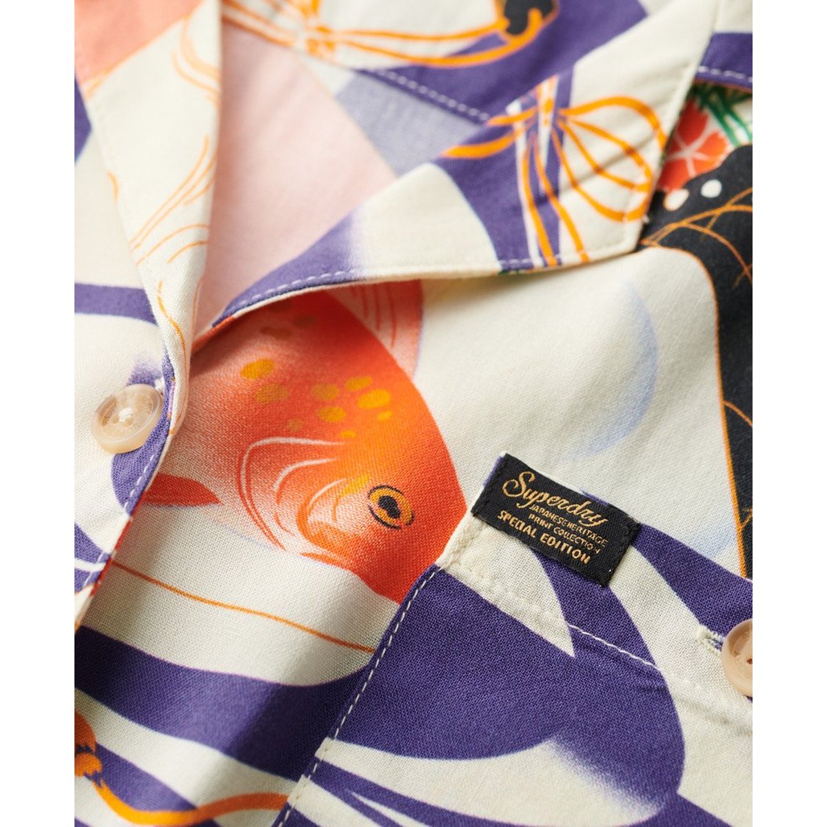 Chemise Beach Resort bleu ryusui, SUPERDRY