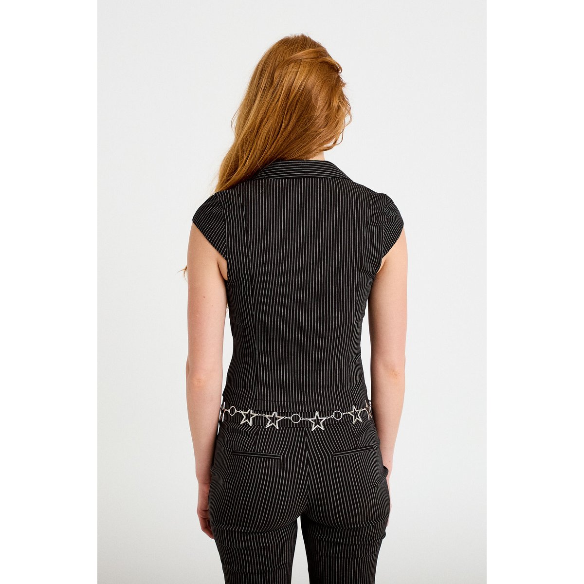 Chemise cintrée manches courtes noir, CACHE CACHE