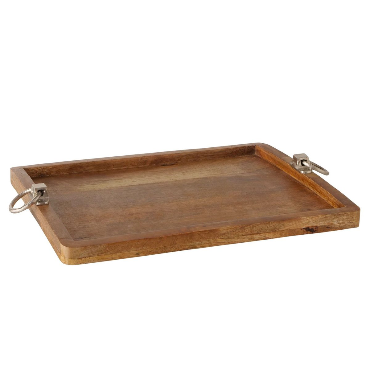 Plateau présentation rectangulaire en bois de manguier 55x44.5x7cm bois, WADIGA