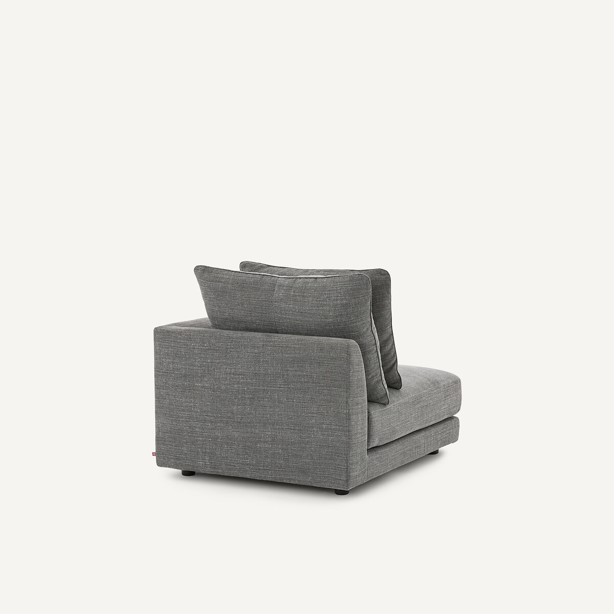 Demi-canapé droit, modulable en coton et lin, TIBERIO anthracite, AM.PM