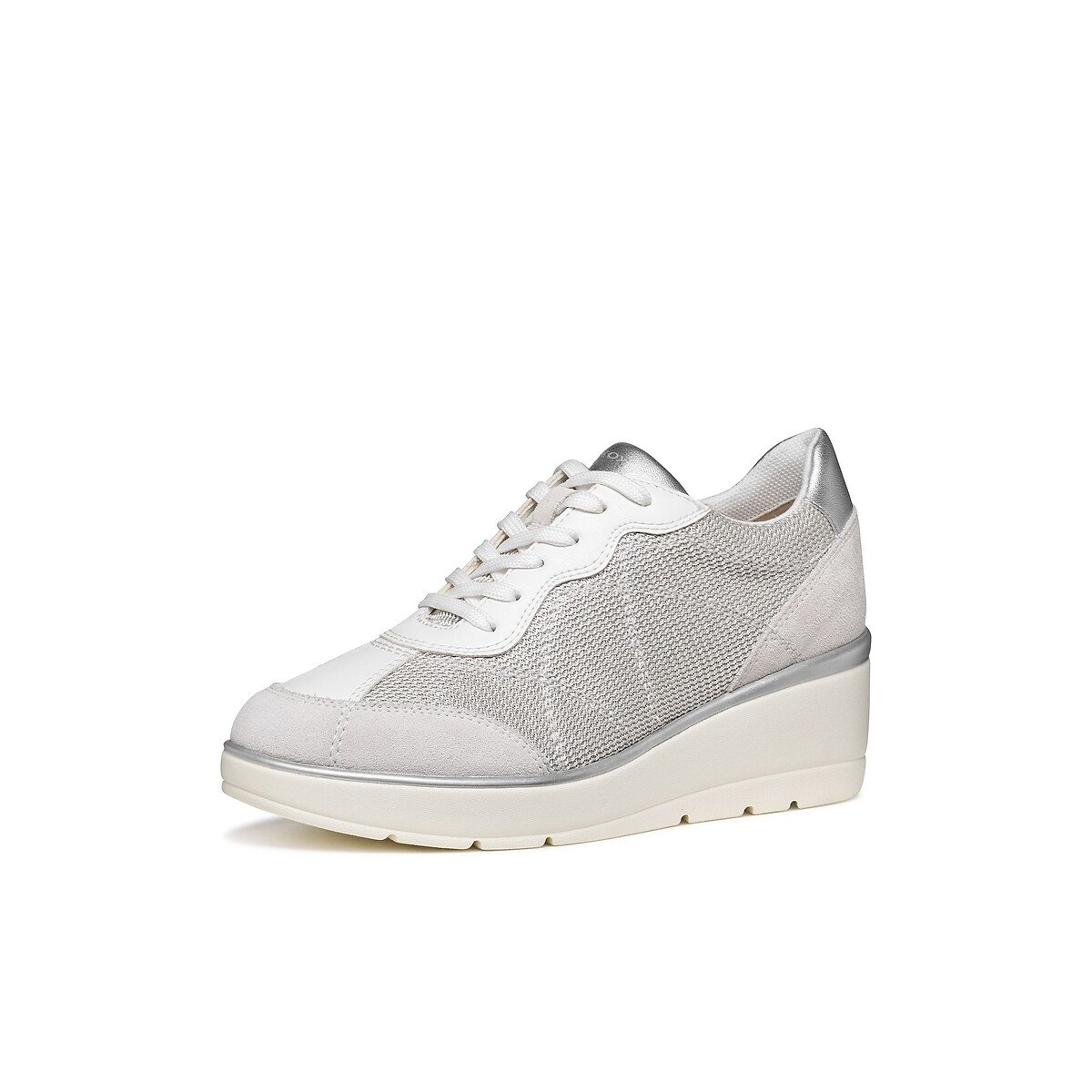 Wedge-Sneakers aus Leder Ilde cremeweiss, GEOX