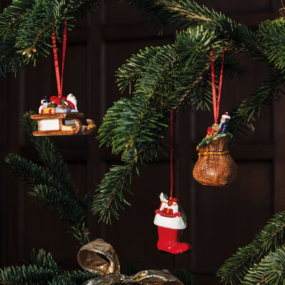 Ornements Cadeaux, Ensemble 3 Pièces NOSTALGIC ORNAMENTS multicolore, VILLEROY & BOCH