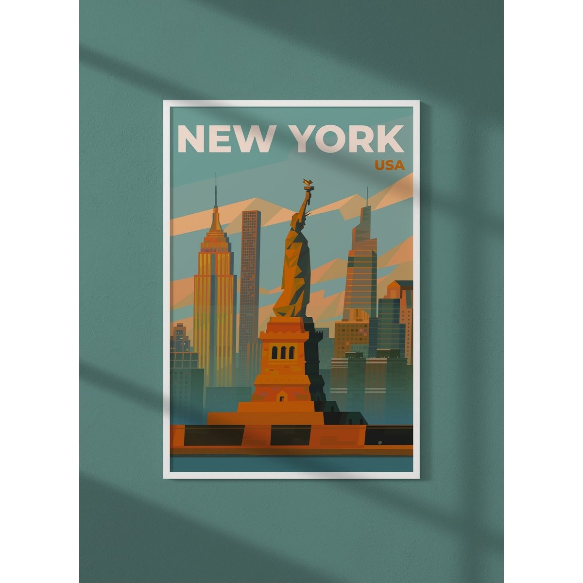 Affiche ville New York 4 blanc, L'AFFICHERIE