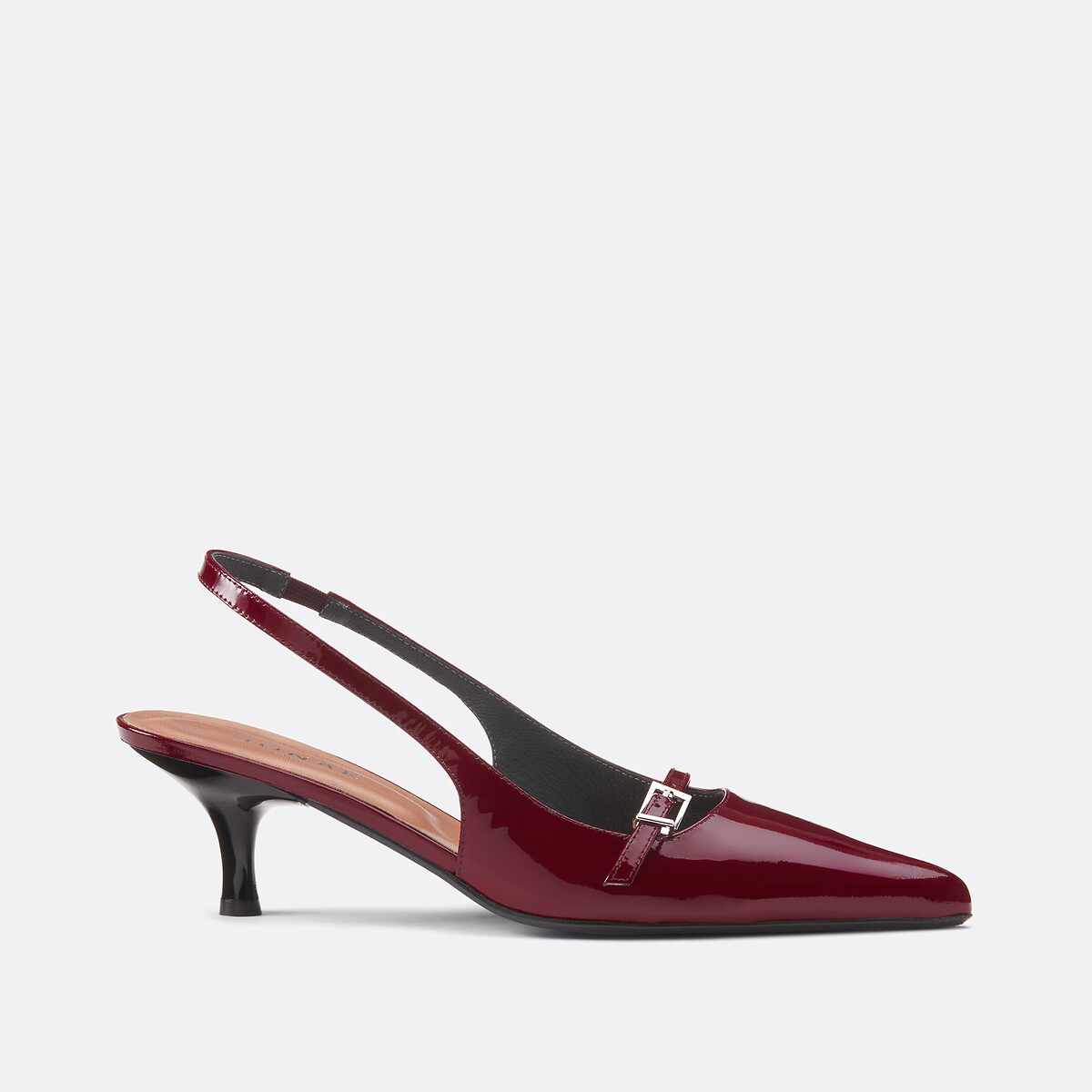 Damoiselle Patent Leather Slingback Heels burgundy, JONAK